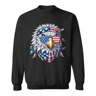 American Flag Bald Eagle Patriotic Eagle 4Th Of July Usa Sweatshirt - Thegiftio UK