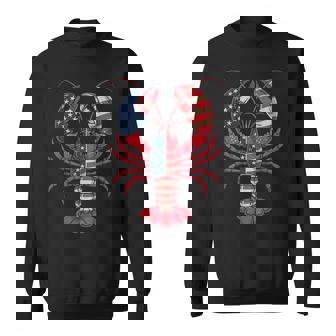 American Flag Lobster Patriotic Crawfish Season 4Th Of July Sweatshirt - Monsterry