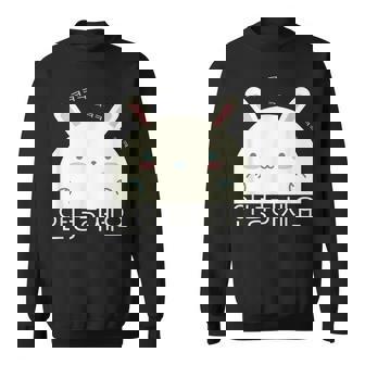 Annyeonghaseyo 笑うかわいいウサギ ハングル 韓国語アルファベット スウェットシャツ - Kawaiitshirt