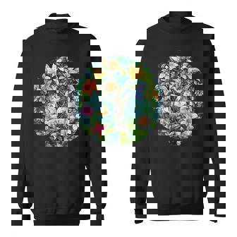 Arbre Deie Tropical Avec Colibris Et Fleurs Sweater e - Cadeauxyz
