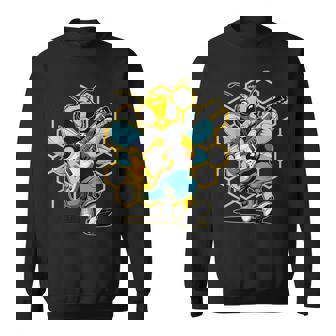 Art De Guitare D’Abeille Portrait De Musicien Sweater e - Cadeauxyz