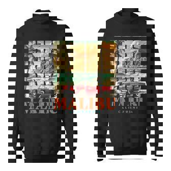 Arte Retro Deurf En Malibu Beachurfintage California Roadtrip Camisa de entrenamiento - Regaloses