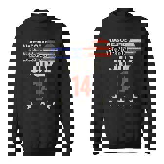 Awesome 7月14日 ヴィンテージ アメリカ国旗 クラシック 7月14日 スウェットシャツ - Kawaiitshirt