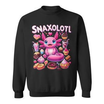 Axolotl Snaxolotl Snacks Axolotls Sweatshirt - Thegiftio UK