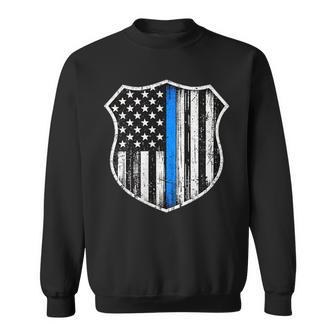 Back The Blue Law Enforcement Support Graphic Sweatshirt - Thegiftio UK