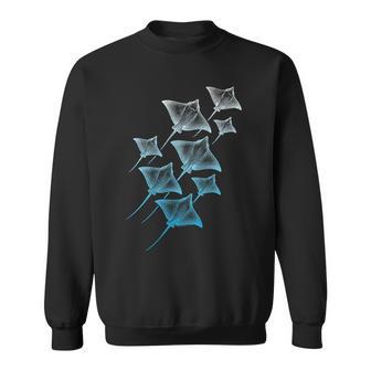 On Back Ocean Stingrays Scuba Diving Tropical Beach Stingray Sweatshirt - Thegiftio