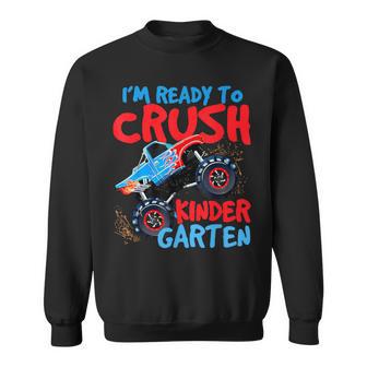 Back To School Boys First Day Of Kindergarten Monster Truck Sweatshirt - Thegiftio UK