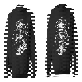 Badmoking Nun オカルトゴス 魔術&ホラー ゴシック スウェットシャツ - Kawaiitshirt
