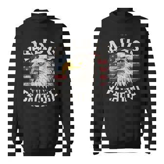 Bald Is Beautiful 4Th Of July American Flag Usa Bald Eagle Sweatshirt - Thegiftio