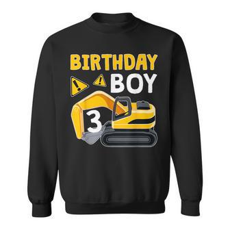 Bambini 3 Anni Ragazzo 3 ° Compleanno Regalo Ragazzo Bambino Escavatore Felpa - Novitaregali