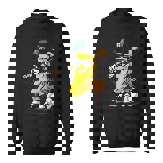 Banana Baseball Player Fruit Lover Present Sweatshirt - Thegiftio