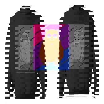 Bandera Bisexual Del Orgullo Capybara Lgbtq Orgulloso Aliado Con Orgullo Camisa de entrenamiento - Regaloses