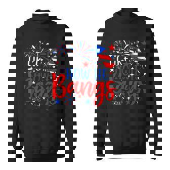 I Like How He Bangs 4Th Of July Fireworks Couples Sweatshirt - Monsterry