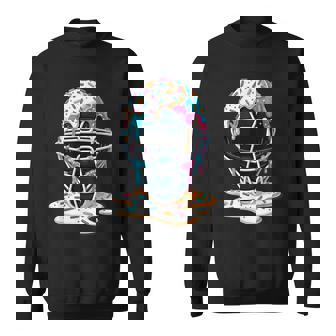 Baseball Catcher Mask Ice Cream Dripping Baseball Fan Boys Sweatshirt - Thegiftio UK