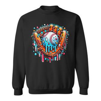 Baseball Drip Boys Glove Ice Cream Dripping Youth Sports Sweatshirt - Thegiftio UK