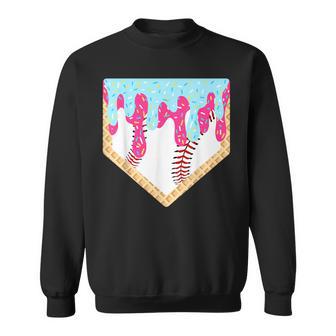 Baseball Drip Boys Home Plate Ice Cream Sport Players & Fans Sweatshirt - Thegiftio UK