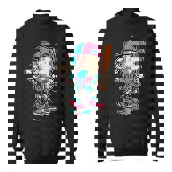 Baseball Drip For Boys Ice Cream Drip Baseball Sweatshirt | Mazezy