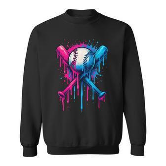 Baseball Drip For Boys Ice Cream Drip Toddler Boys Baseball Sweatshirt - Thegiftio UK