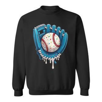 Baseball Drip Ice Cream Sprinkles Baseball Glove Sweatshirt - Thegiftio UK