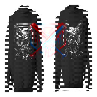 Baseball Ice Cream Drip Youth 4Th Of July Red White And Blue Sweatshirt | Mazezy