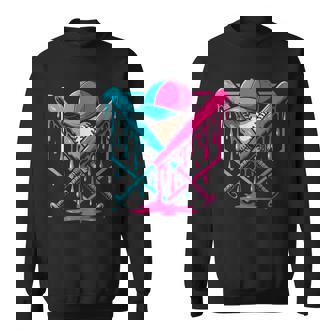 Baseball Ice Cream Drip Youth Home Plate Baseball Boys Sweatshirt | Mazezy