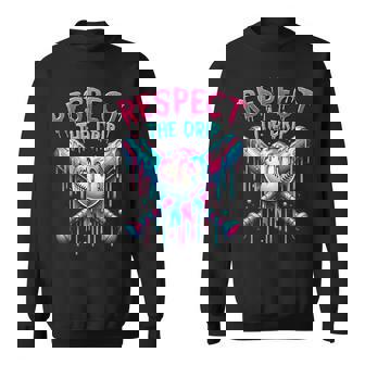 Baseball Respect The Drip Ice Cream Dripping Youth Boys Sweatshirt - Thegiftio