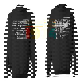 Best Of 1974 Classic Birthday 1974 Cassette Tapeintage スウェットシャツ - Kawaiitshirt