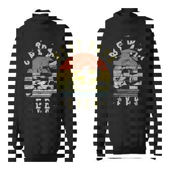 Best Papa Ever Retro Fist Bump Vintage Papa Sweatshirt - Thegiftio