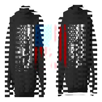 Bigfoot 4Th Of July Vintage American Usa Flag Sasquatch Sweatshirt | Mazezy