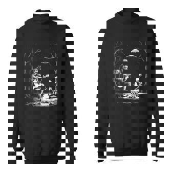 Bigfoot Guitar Campfire Alien Ufo Camping Sasquatch Sweatshirt - Thegiftio