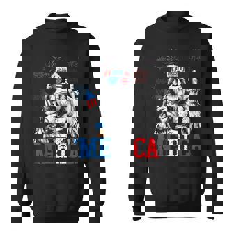 Bigfoot Merica 4Th Of July Boys Sasquatch Lover Sweatshirt | Mazezy