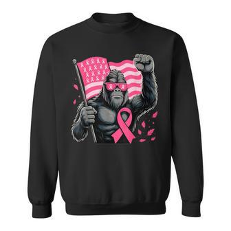 Bigfoot Pink Ribbon Breast Cancer Awareness Month Men Sweatshirt - Thegiftio UK