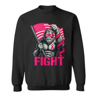 Bigfoot Pink Ribbon Fight Breast Cancer Awareness Sweatshirt - Thegiftio UK