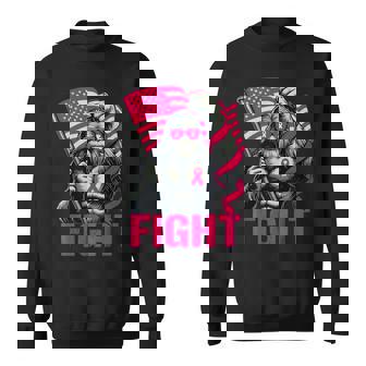 Bigfoot Pink Ribbon Fight Breast Cancer Awareness Sweatshirt | Mazezy