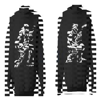 Bigfoot Playing Guitar Rock And Roll Music Band Sasquatch Sweatshirt - Thegiftio UK