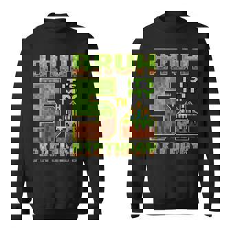 Birthday Boy 5 Year Old Bruh It's My 5Th Bday Gamer Pixel Sweatshirt | Mazezy
