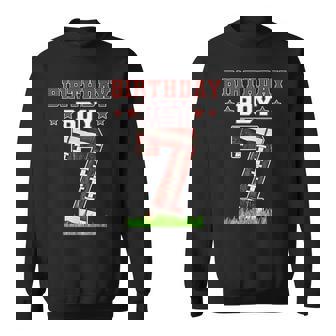 Birthday Boy 7 Football Lover Ball 7 Years Old Bday Party Sweatshirt - Thegiftio