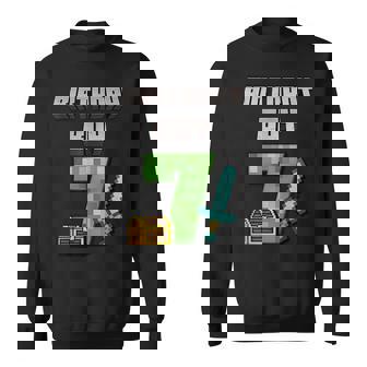 Birthday Boy 7Th Birthday Boy 7 Year Old Game Pixel Sweatshirt | Mazezy