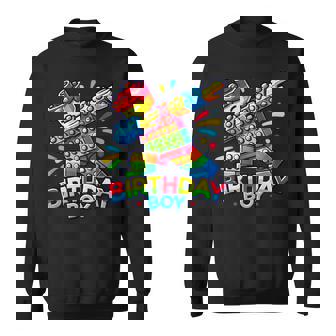 Birthday Boy Dabbing Master Builder Blocks Bricks B Day Sweatshirt - Thegiftio UK