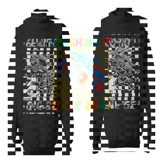 Birthday Monster Truck 4 Year Old Boys 4Th Party Born 2021 Sweatshirt | Seseable UK