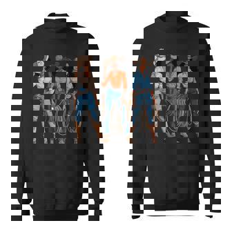 Black African American Cowgirl Western Country Rodeo Sweatshirt - Thegiftio UK