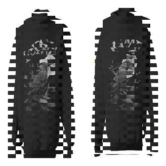 Black Crow F-Caw-F Black Raven Bird Gothic Humor Meme Sweatshirt - Thegiftio