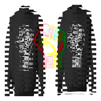 Black History Month Junenth 1865 Dream Like Leaders Black Sweatshirt - Monsterry