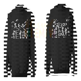 Blessed Meemaw Cute Leopard Print Sweatshirt - Monsterry
