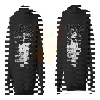 Boo Jee Boujee Pink Ghost Halloween October Vibes Sweatshirt | Mazezy