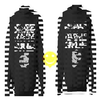 Boobs Make Me Smile Party Adult Humor Sweatshirt - Monsterry
