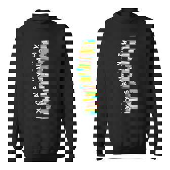 Books Are My Anatomy 背骨ブックワーム 読書 スウェットシャツ - Kawaiitshirt