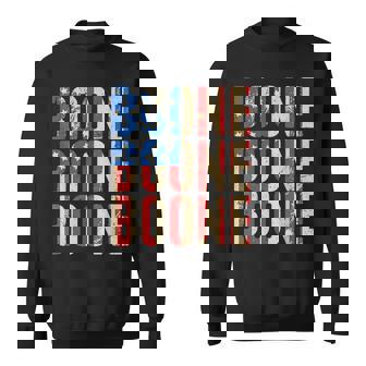 Boone Family Name I Love Boone Personalized Vintage Us Flag Sweatshirt | Mazezy