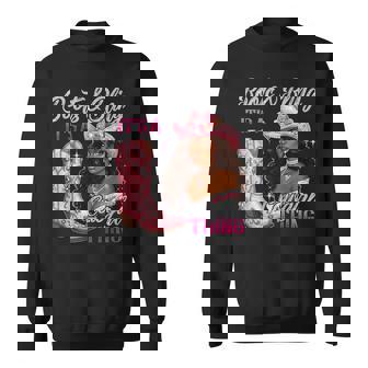 Boots & Bling It's A Cowgirl Thing Black Cowgirl Melanin Sweatshirt - Thegiftio UK
