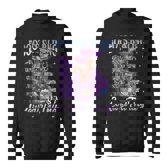 Boots And Bling It’S A Cowgirl Thing Purple Western Melanin Sweatshirt - Seseable